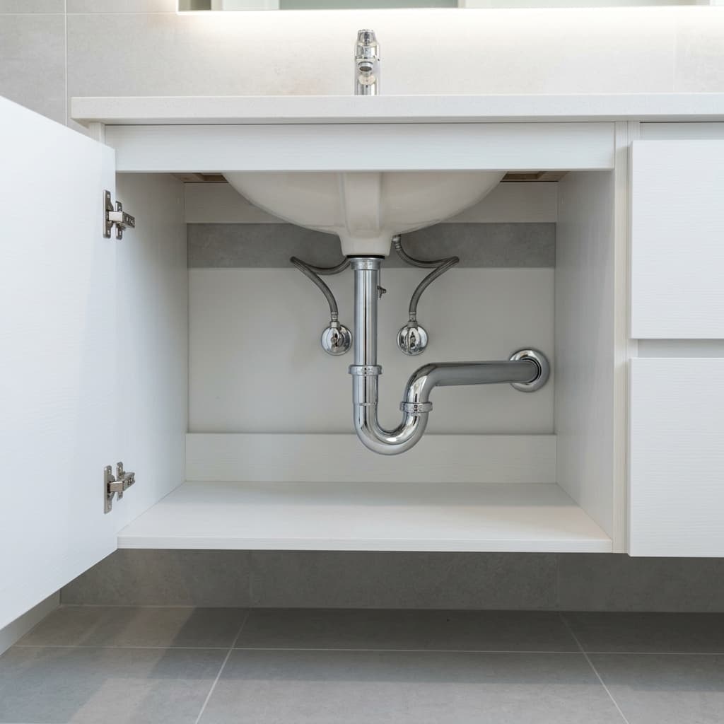 After: Under-Sink Pipe Replacement